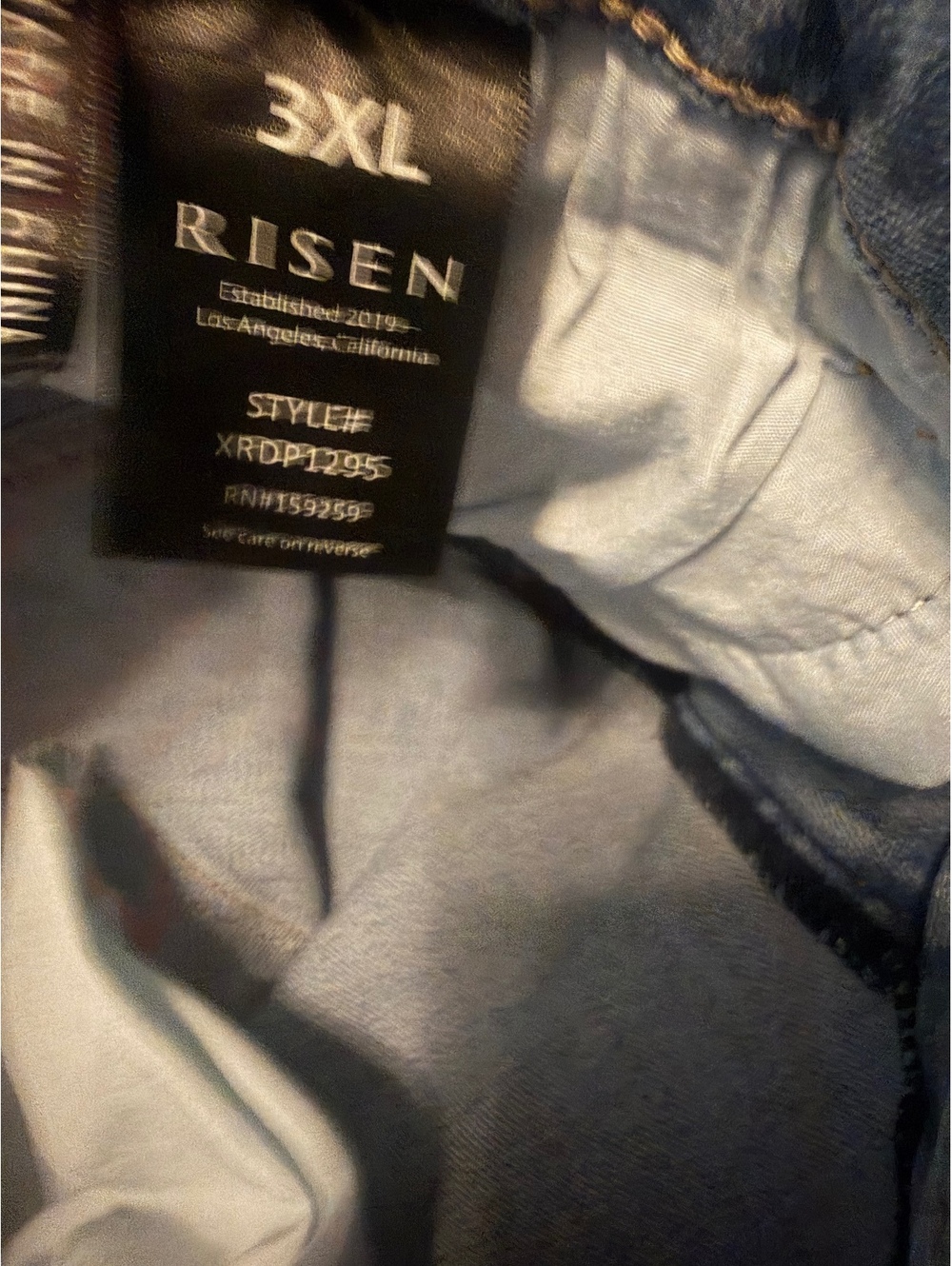Risen Women's 3XL Light Blue Distressed Flared Jeans - Picture 4 of 8